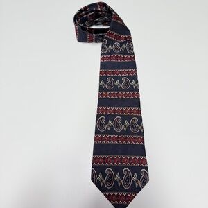 VINTAGE Oscar de la Renta Printed Silk Tie
